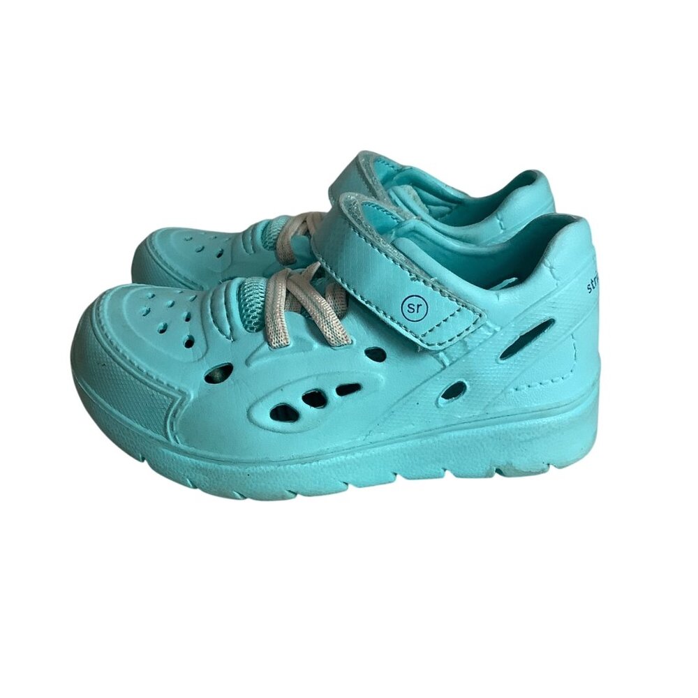 Stride‎ Rite 360 Oceano Toddler Size 8 Shoes Sandal Teal Hook Loop Close